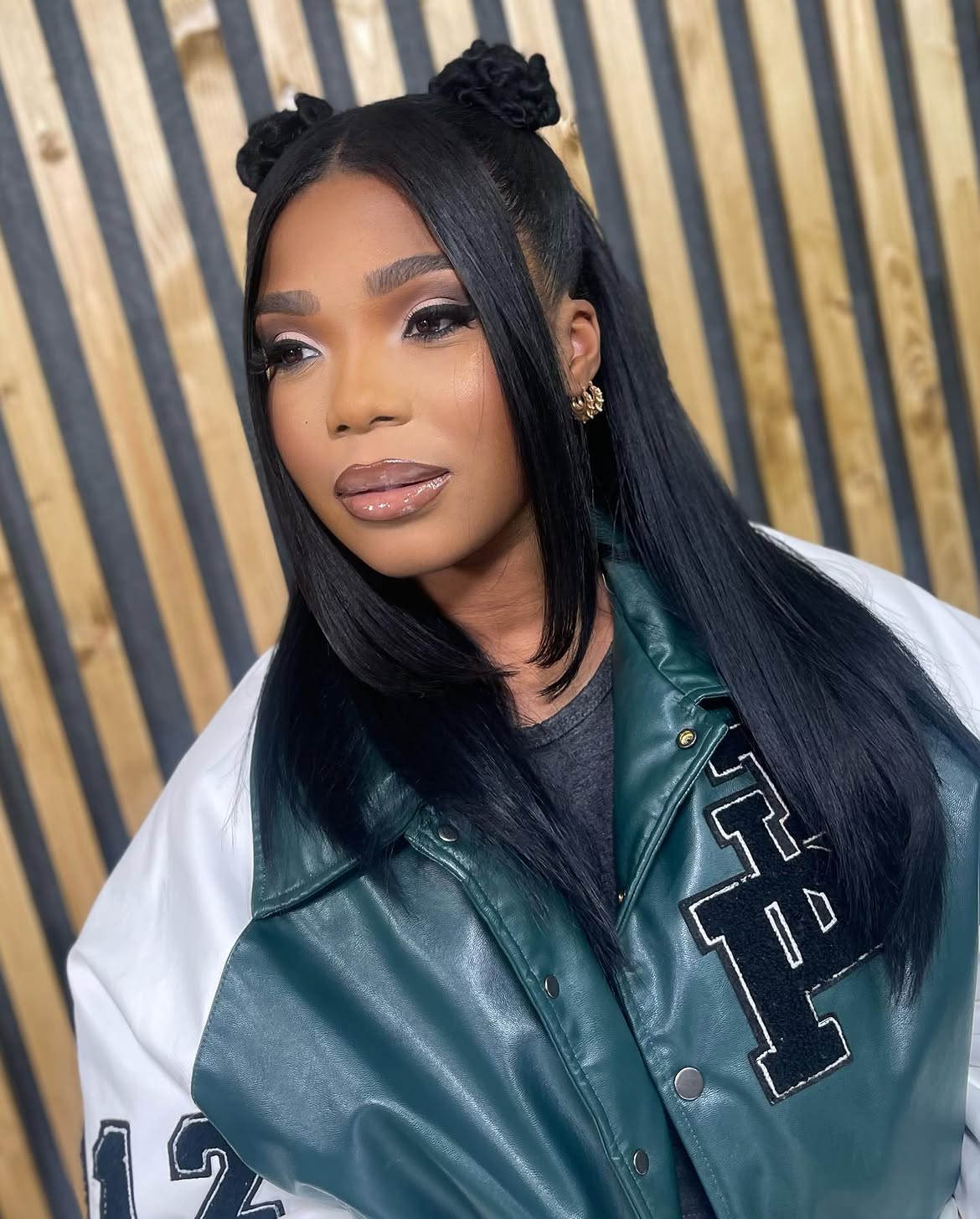 Space Buns With Sleek Face-Framing Strands