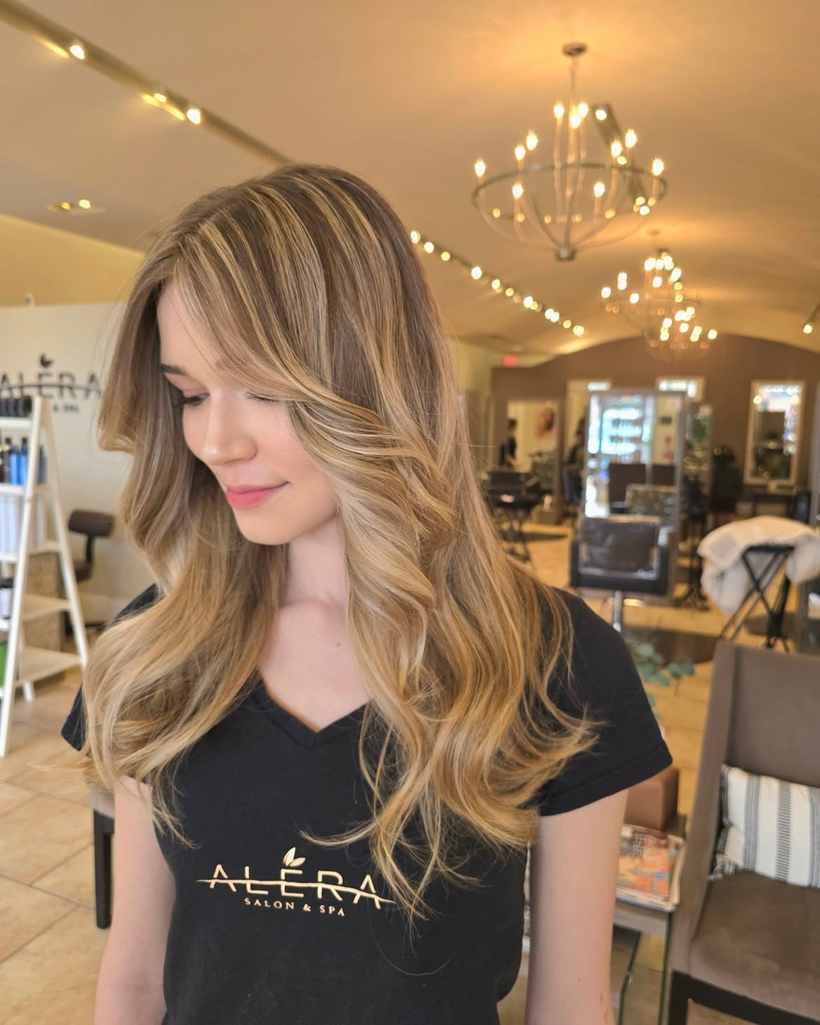 Sun-Kissed Beach Waves With Honey Blonde Highlights