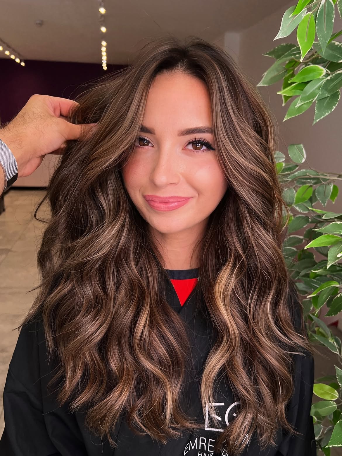 Sun-Kissed Golden Brown Waves With Subtle Blonde Highlights