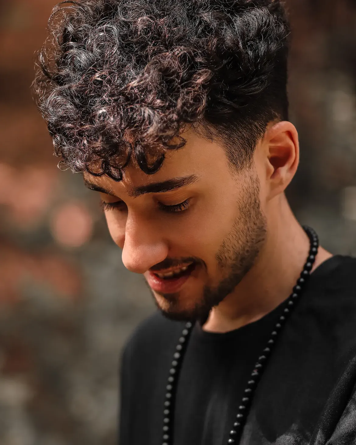 Textured Curly Crop With Faded Sides