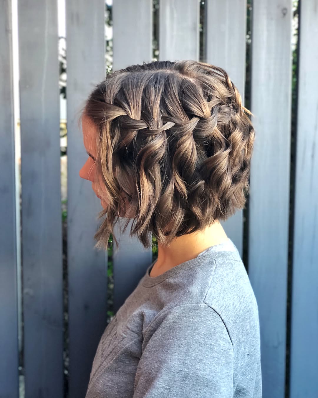 Textured Dutch Braid Crown With Loose Waves