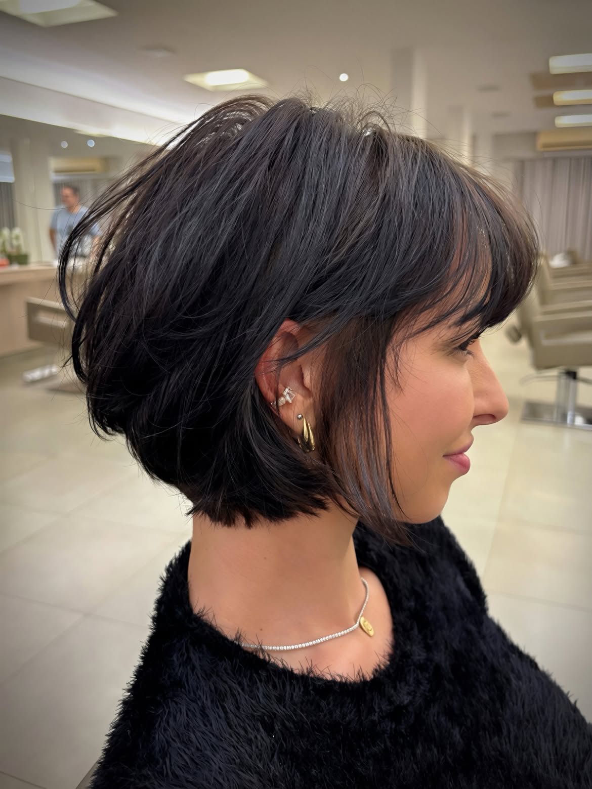 Textured French Bob With Soft Wispy Fringe