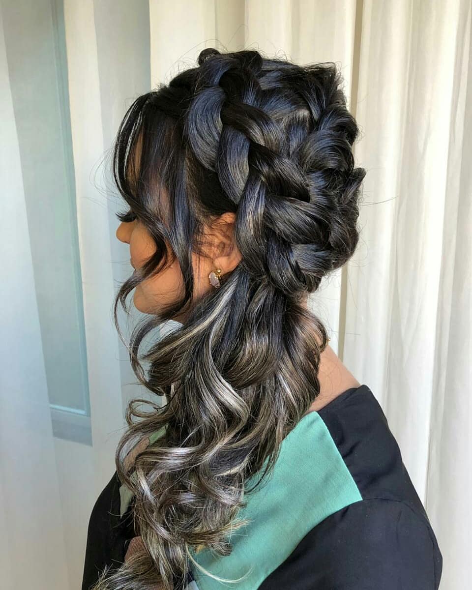 Textured Side Braid With Soft Face Framing Layers