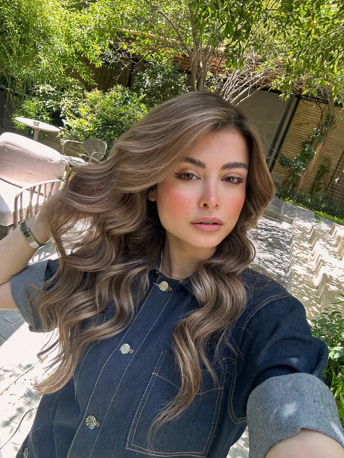 Textured Waves With Ash Brown Balayage