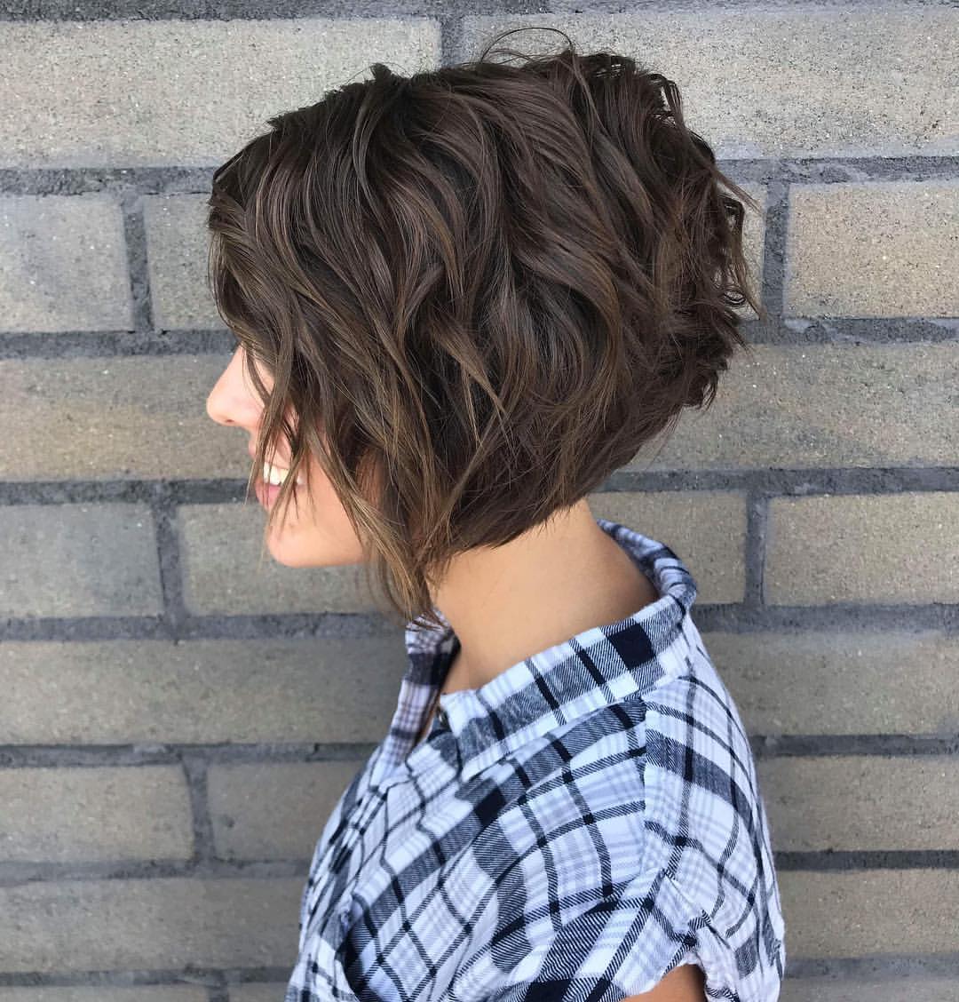 Textured Wavy Dark Blonde Angled Bob
