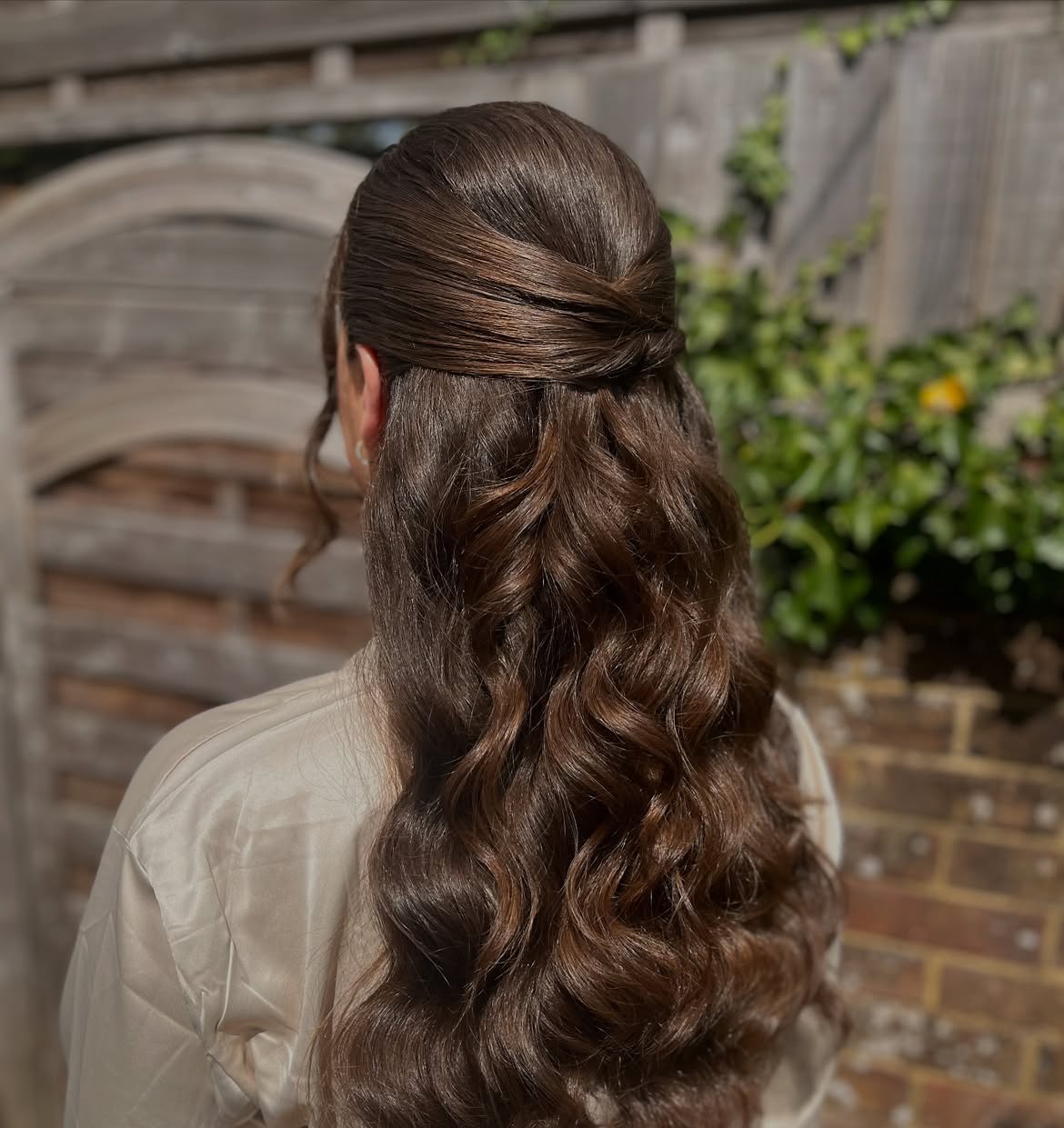 Twisted Crown Half Up Loose Waves