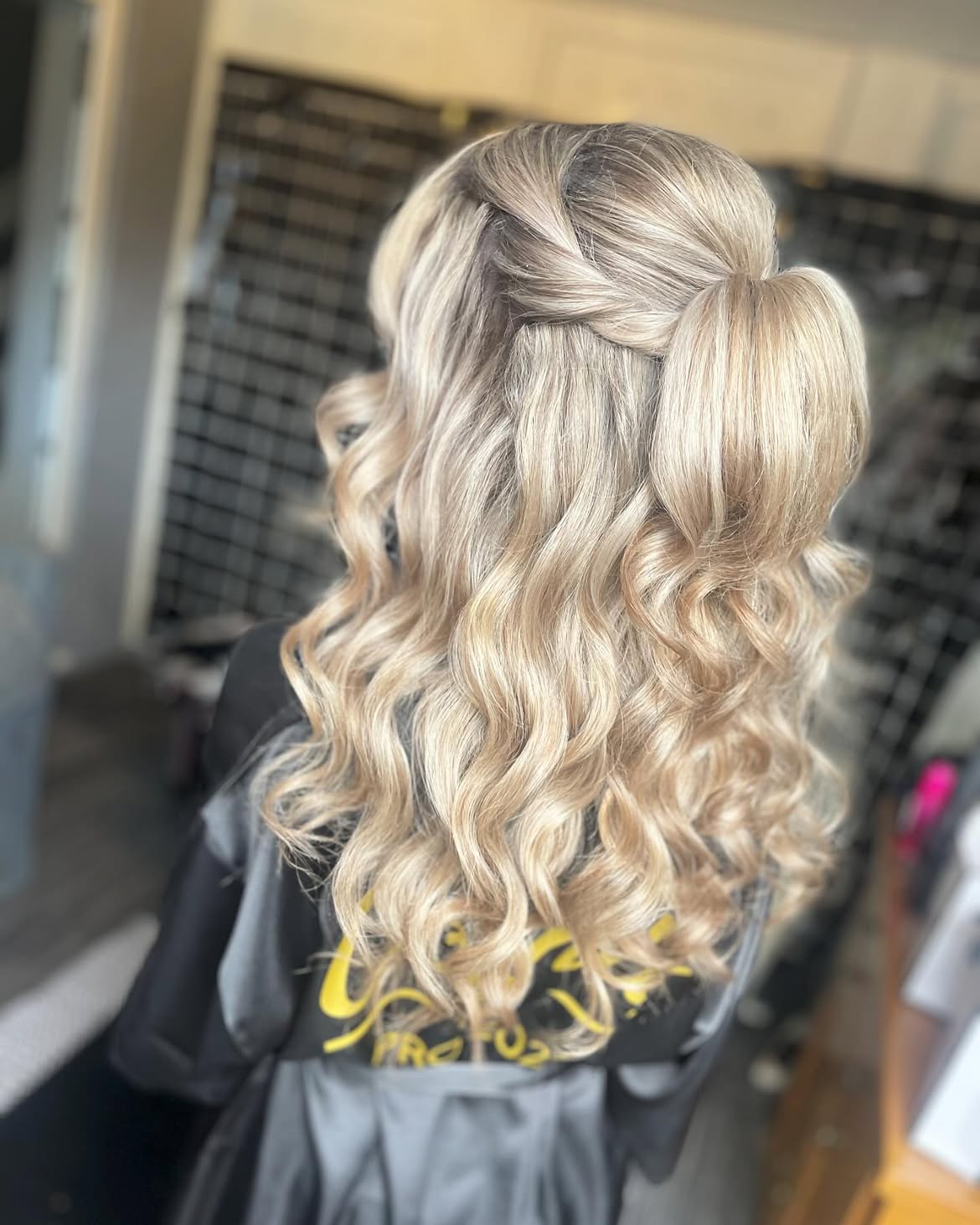 Twisted Crown With Loose Hollywood Waves