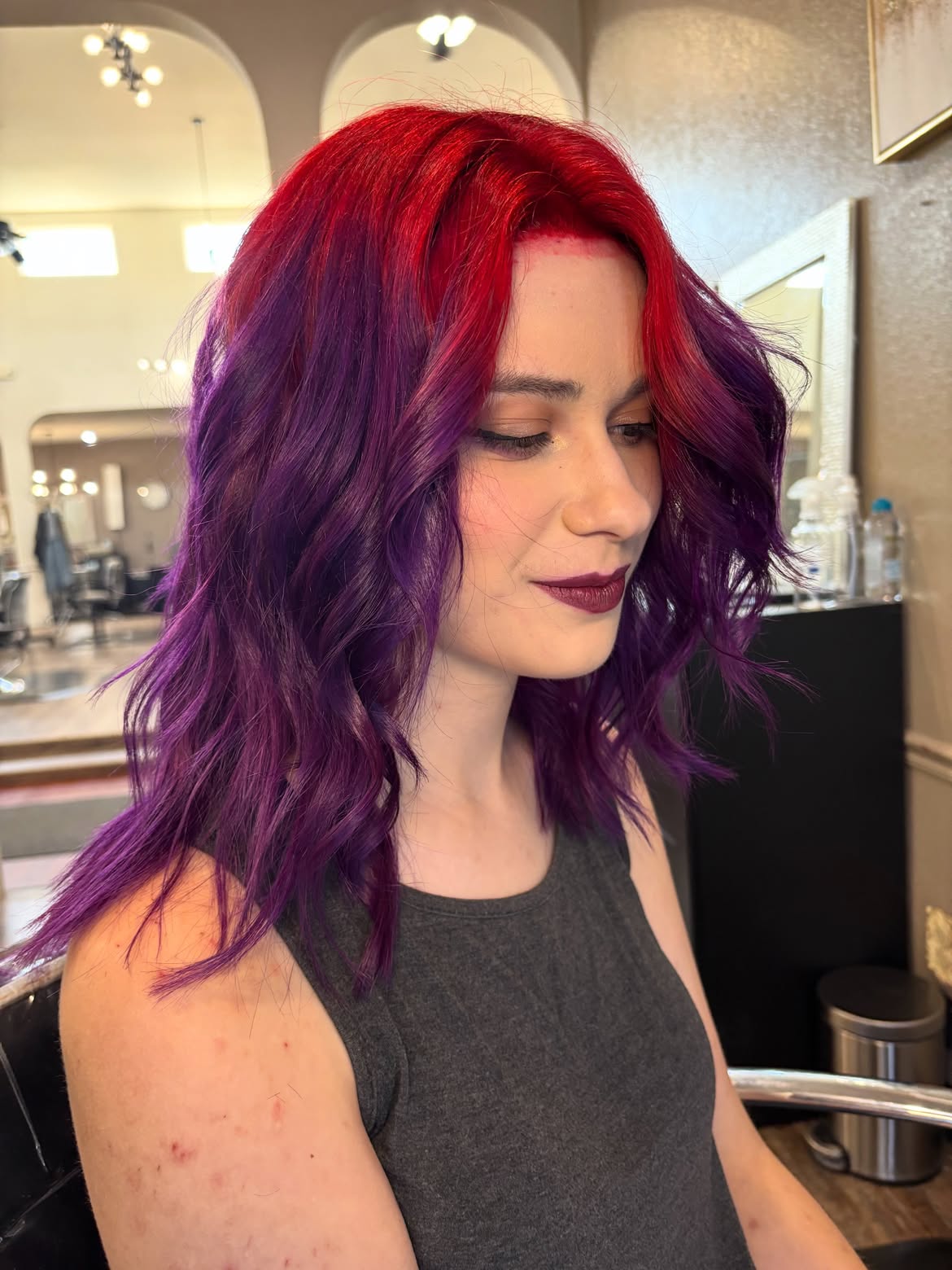 Vibrant Red To Purple Gradient Waves