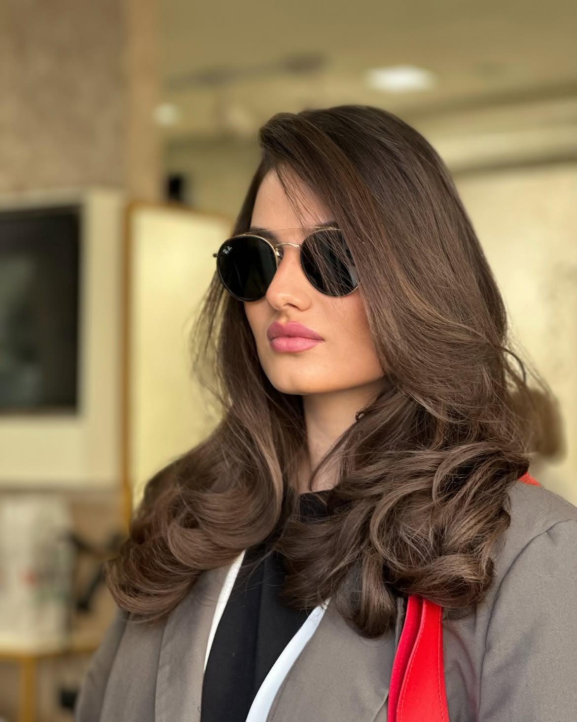 Voluminous Chocolate Brown Blowout With Subtle Waves