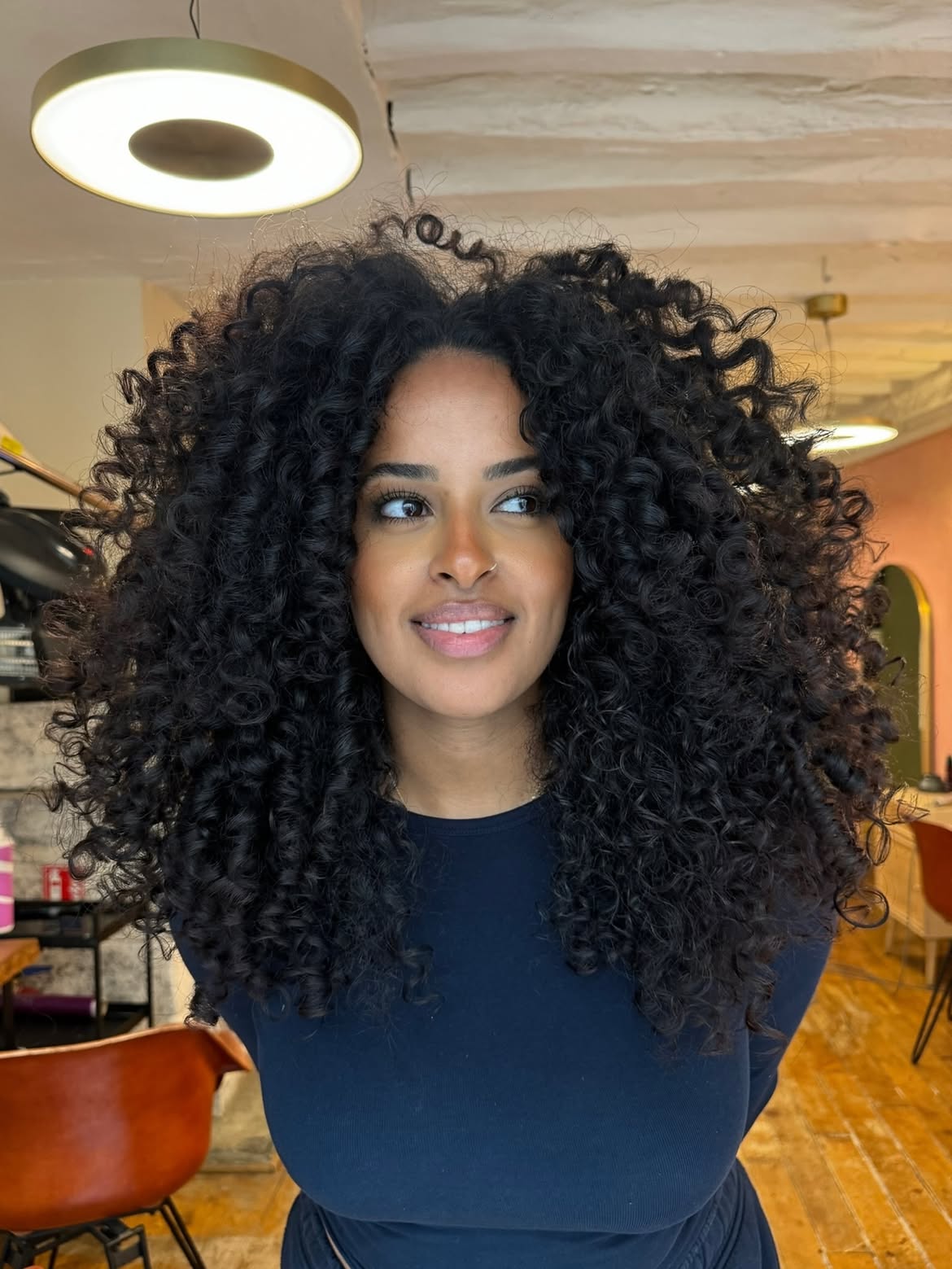 Voluminous Layered Coily Afro For Natural Texture