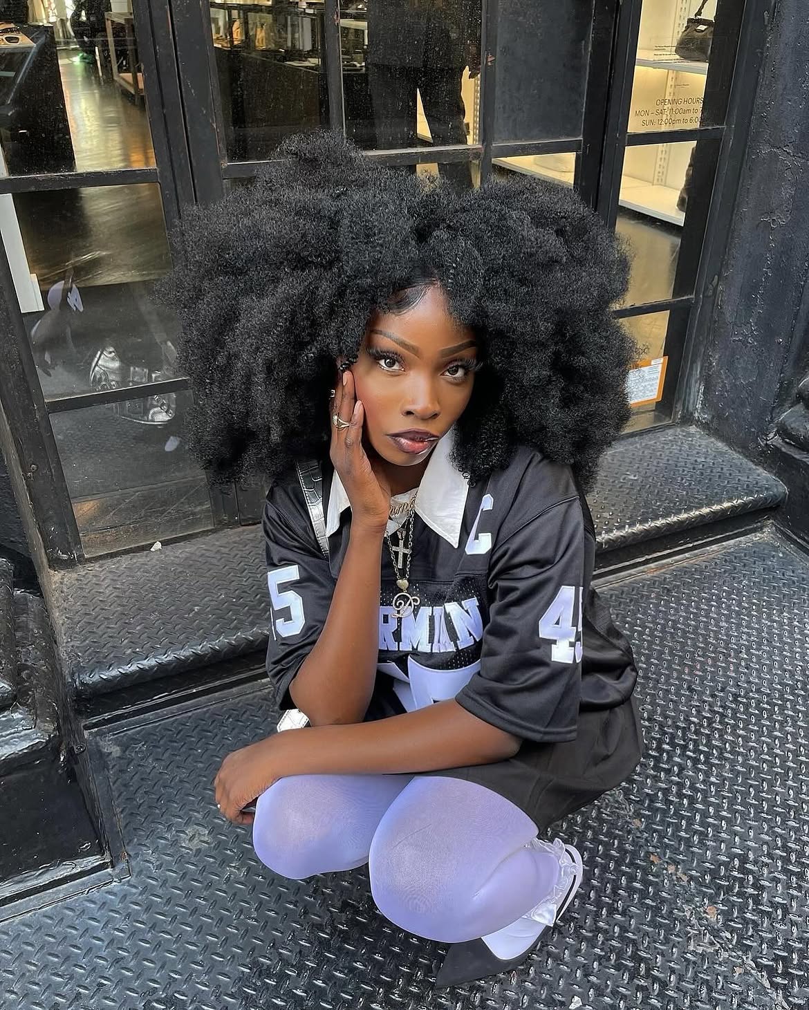 Voluminous Textured Afro With Brushed Out Curls