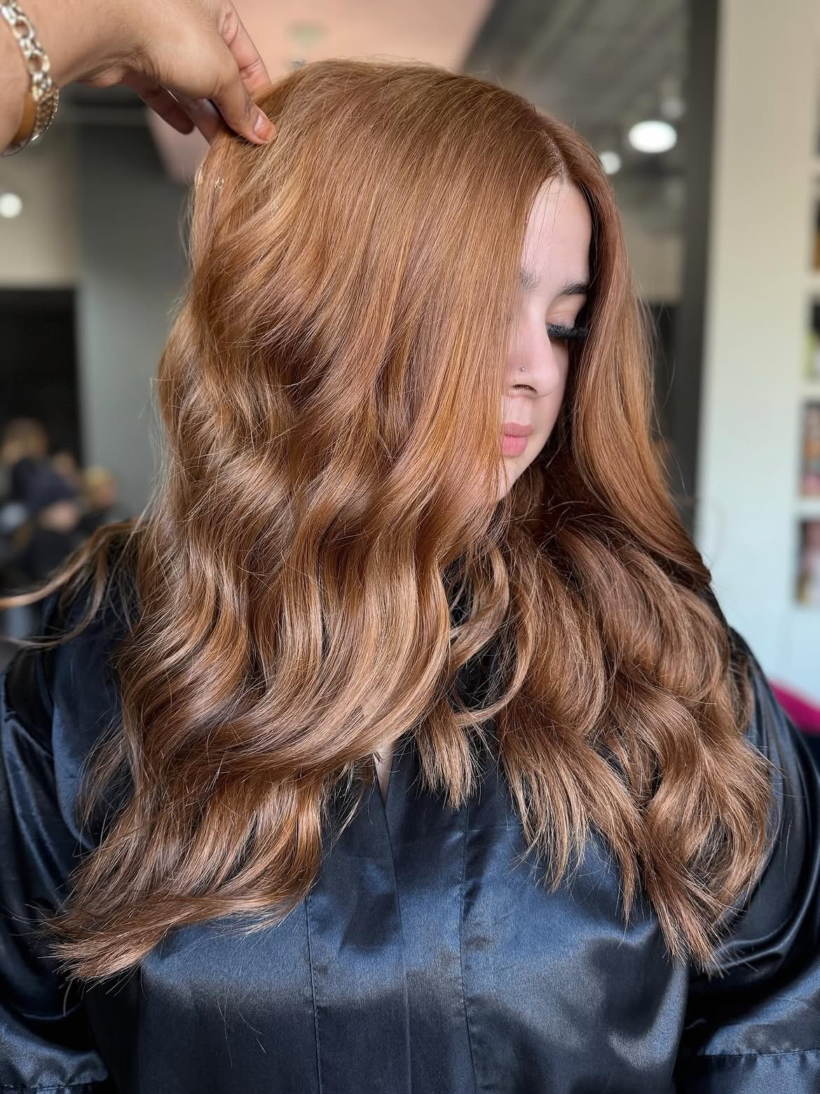 Warm Copper Bronde Waves For Summer
