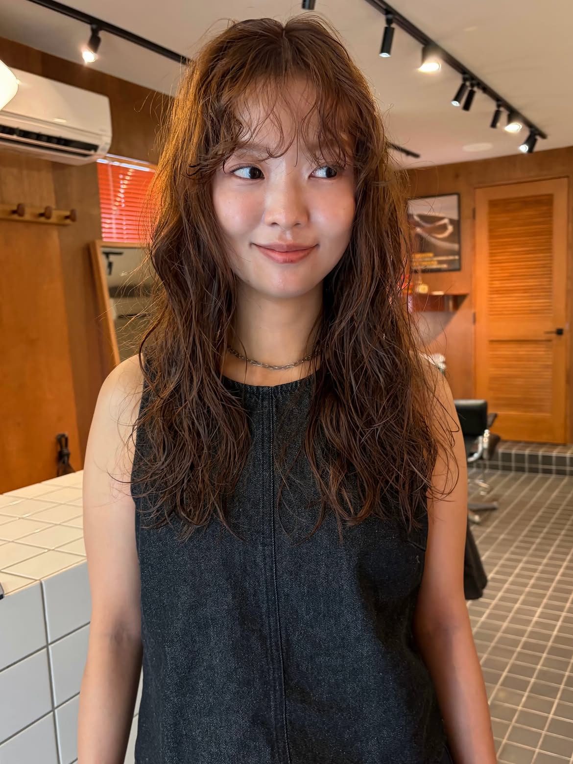 Wet Look Shag With Wispy Bangs