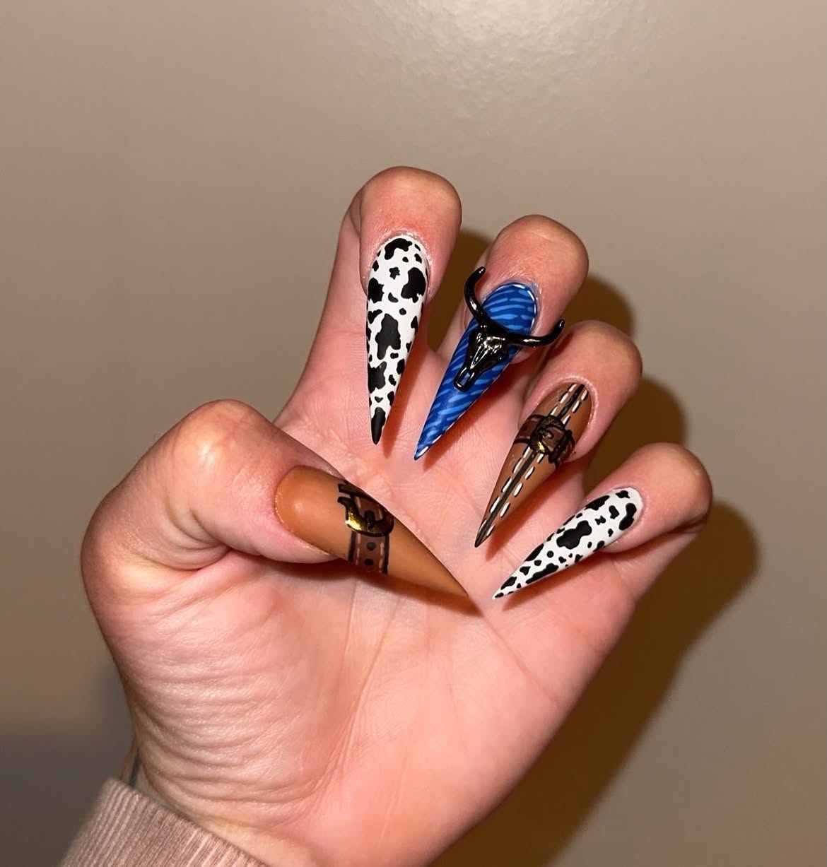 Wild West Cowboy Rodeo Nail Art