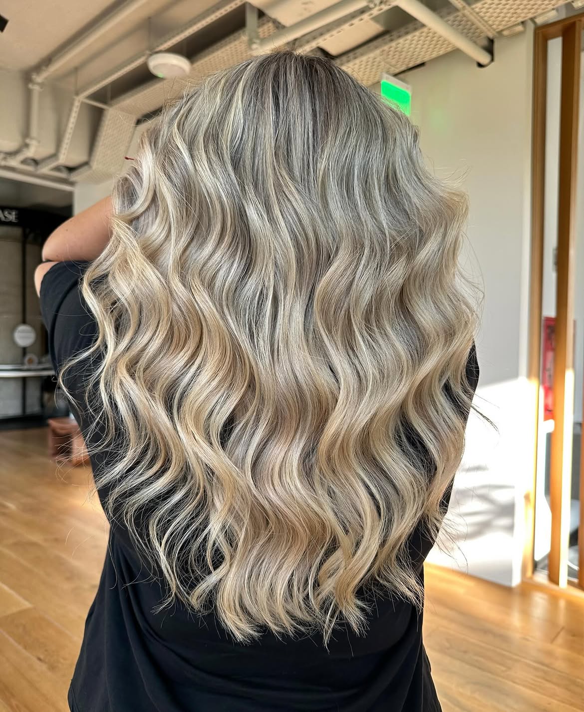 Beachy Blonde Waves With Rooted Dimension