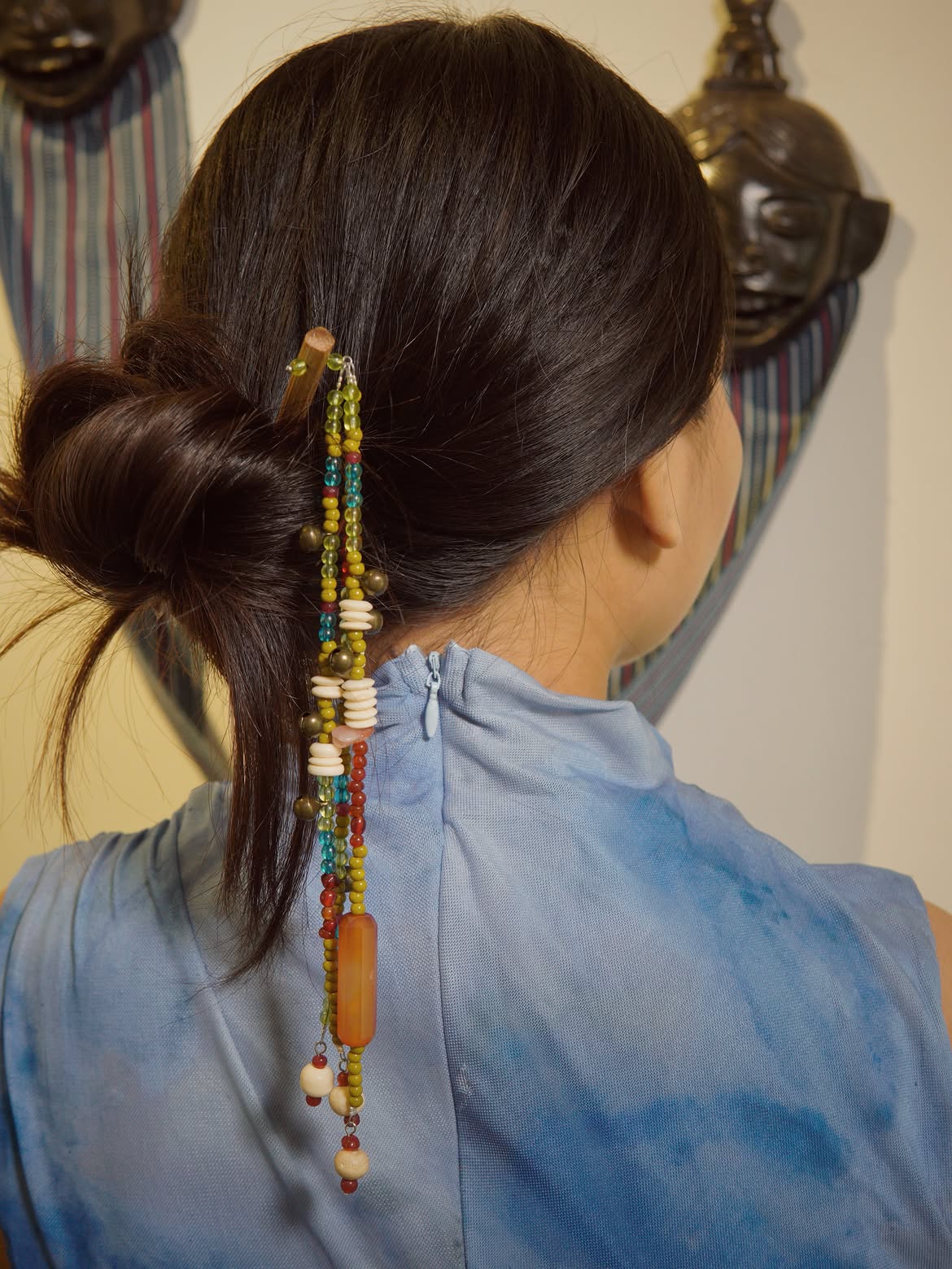Bohemian Beaded Hair Stick Bun