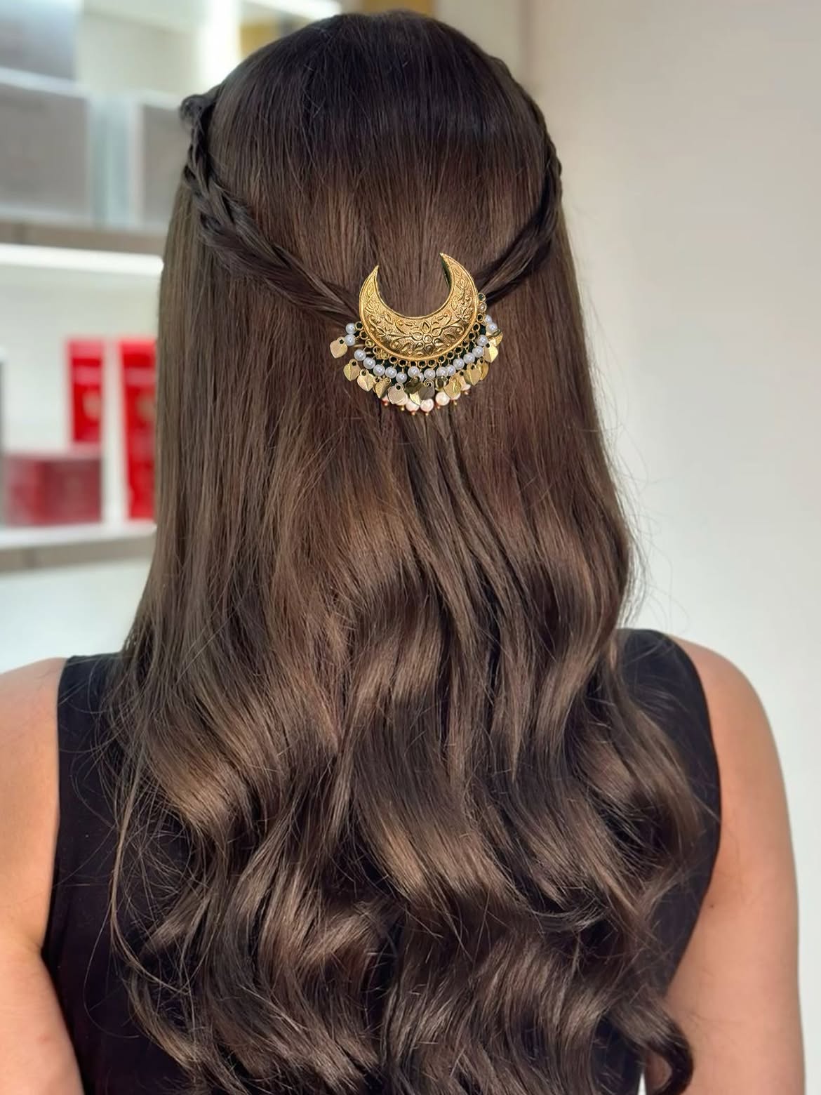 Bohemian Braided Updo With Statement Hair Clip