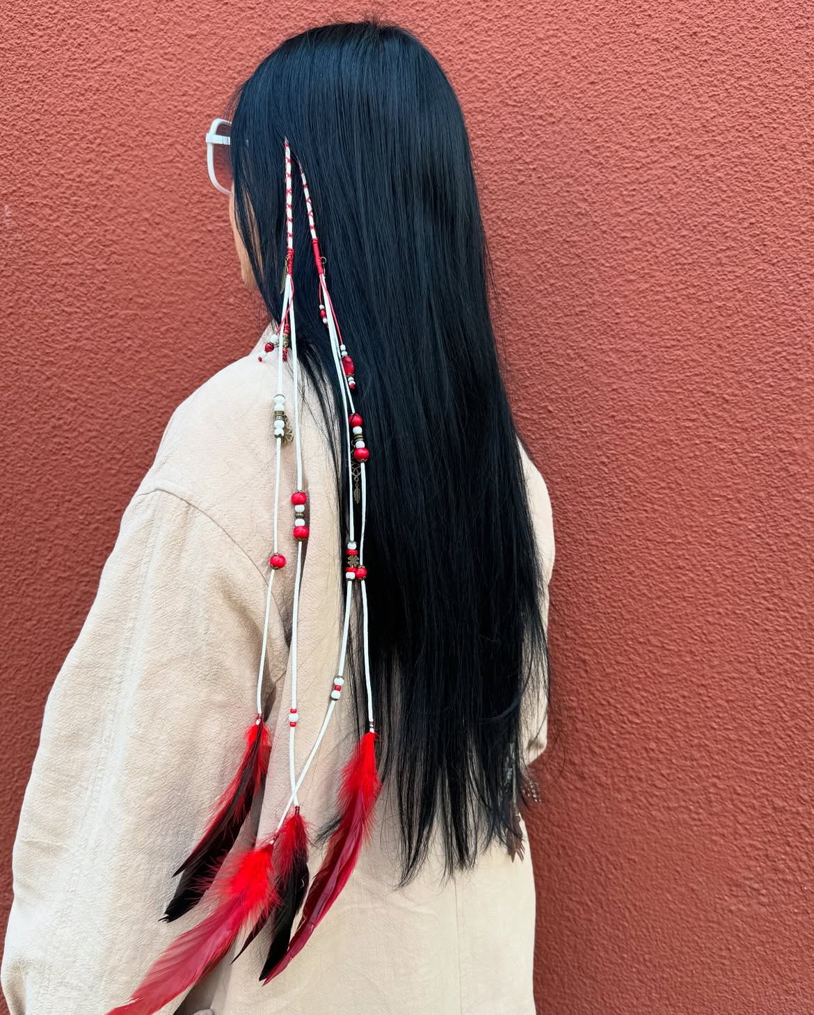 Bohemian Feather Braids With Beads