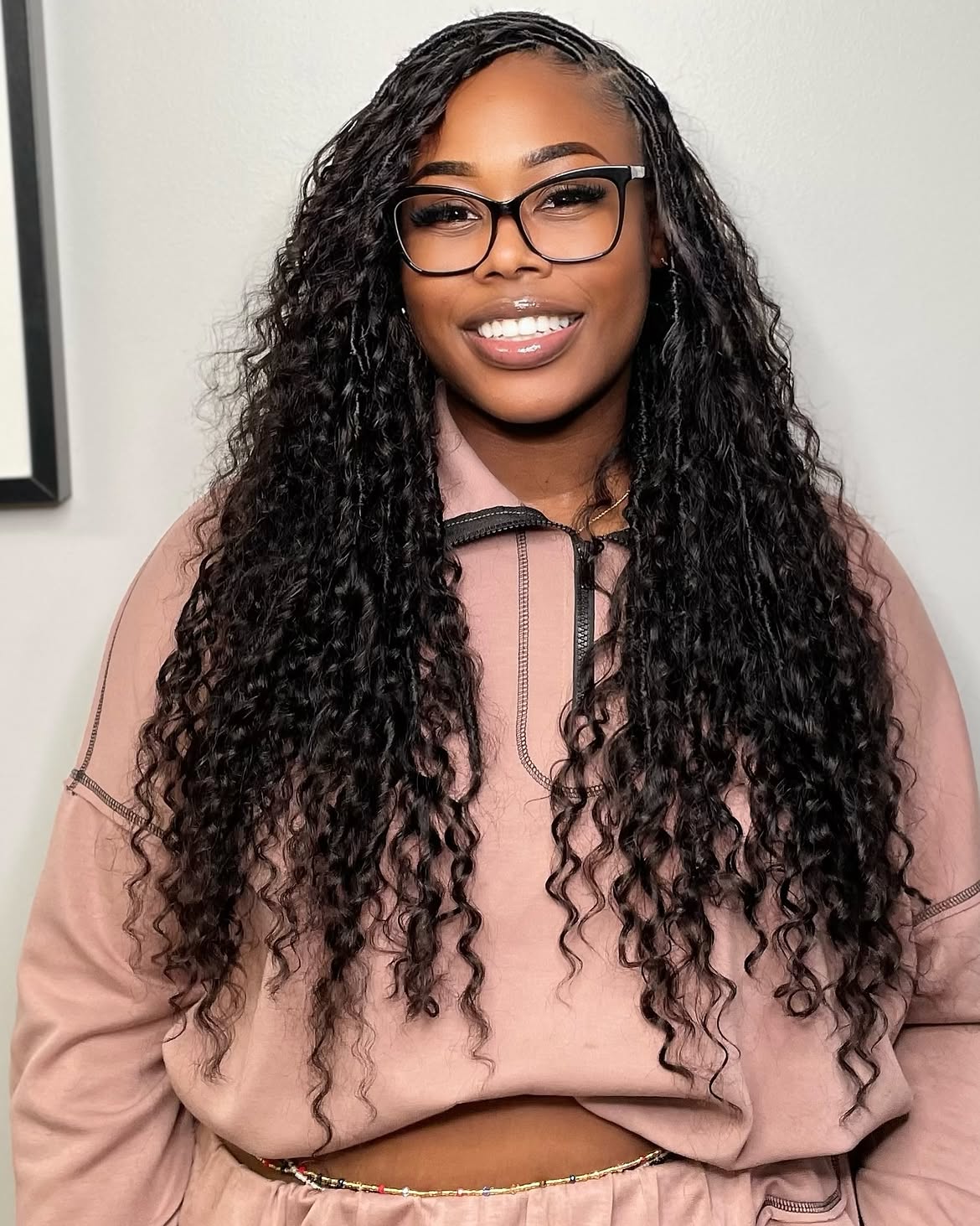 Boho Bohemian Water Wave Locs With Loose Curls