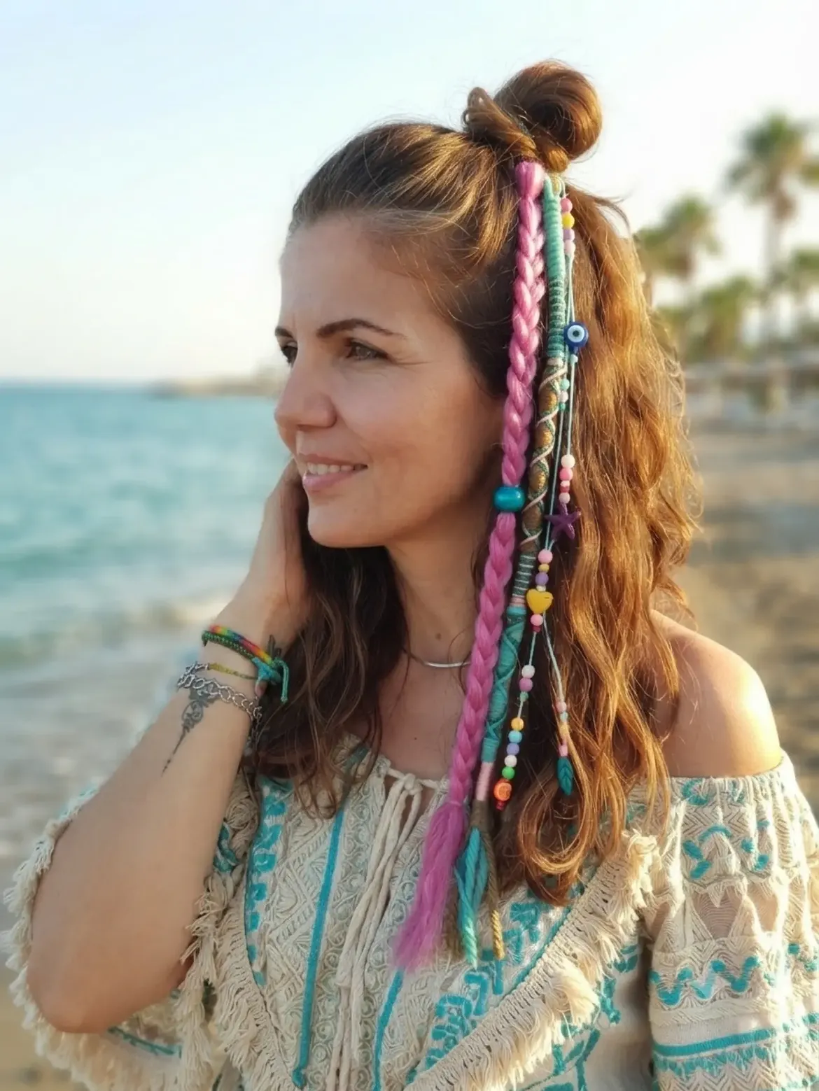 Boho Braids With Beads And Charms