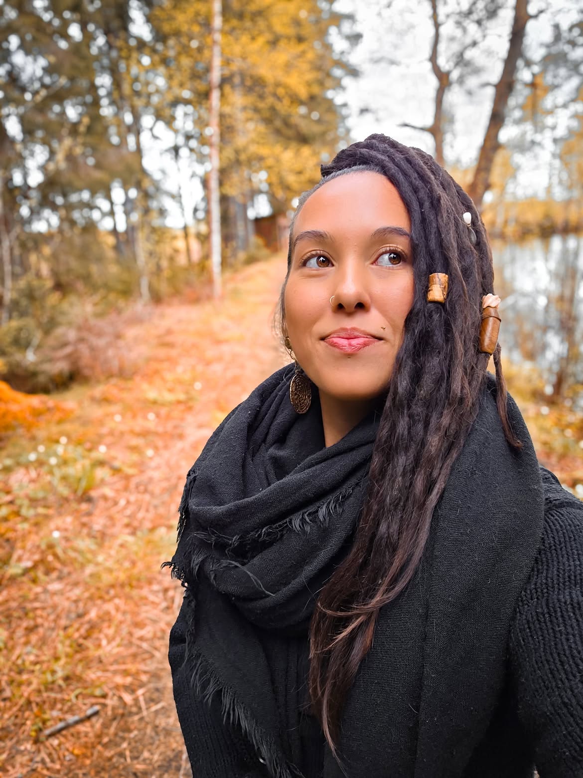 Boho Dreadlocks With Wooden Beads and Accents