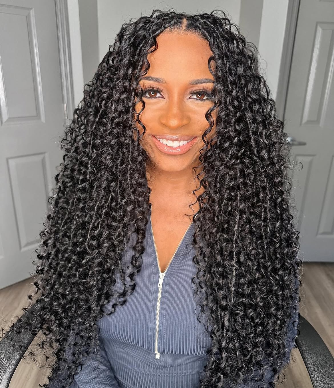 Boho Faux Locs With Defined Spiral Curls
