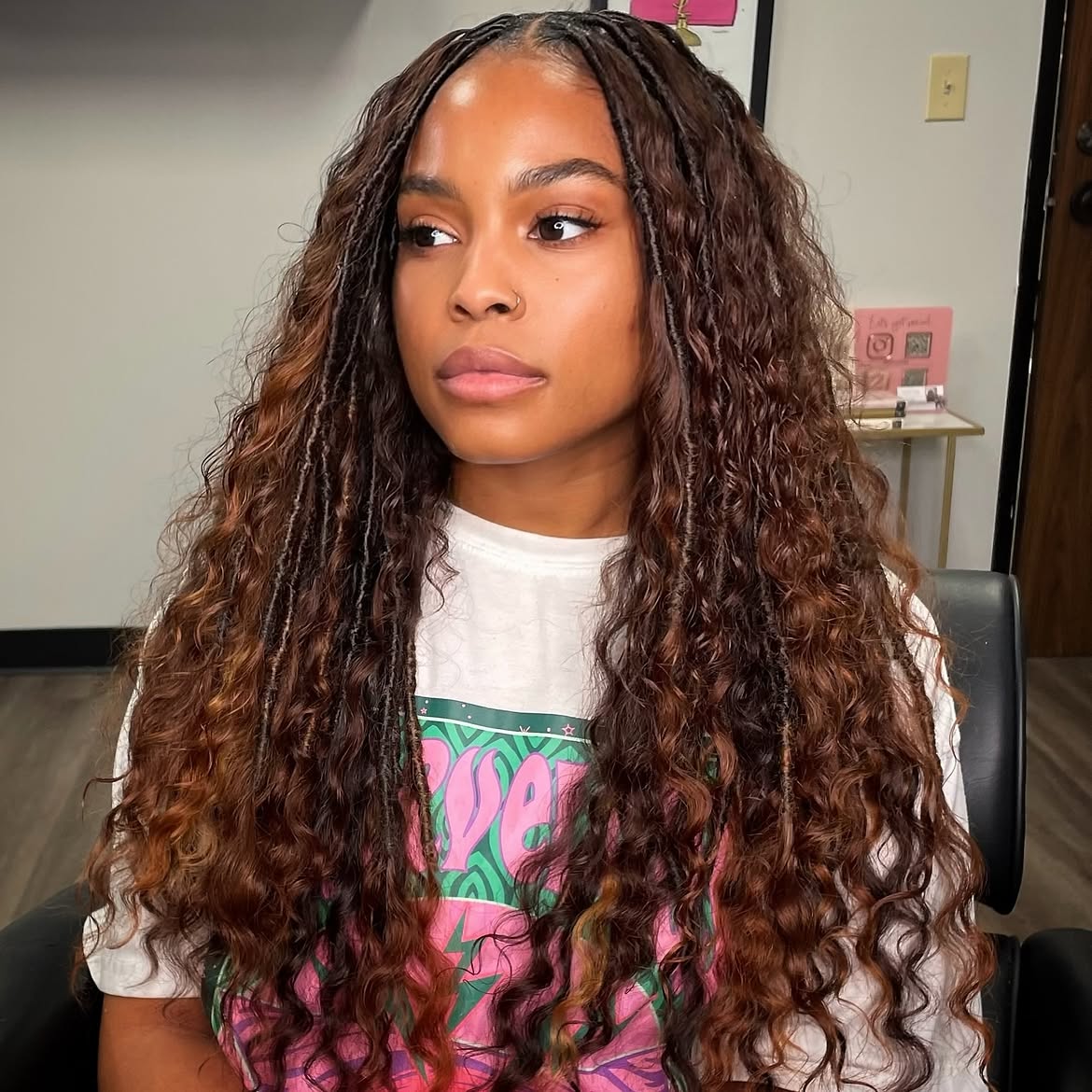 Boho Faux Locs With Honey Blonde Ombre