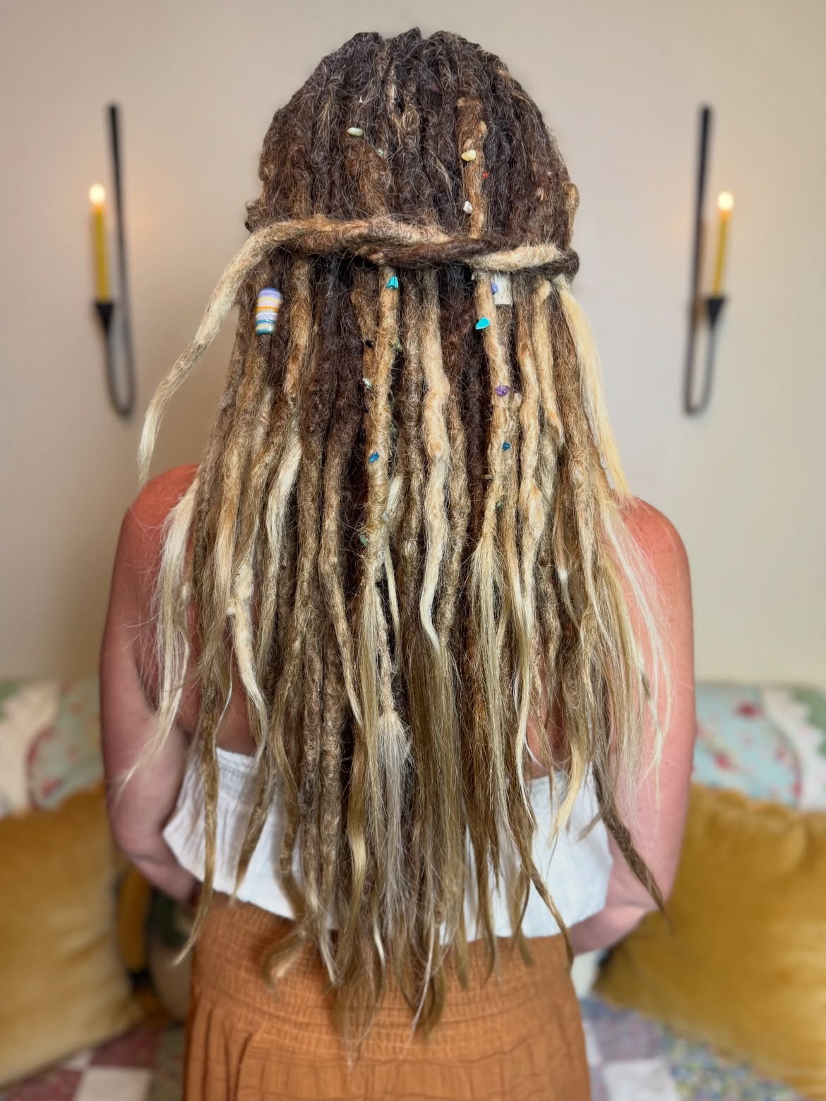 Boho Hippie Dreadlocks With Beads And Braids