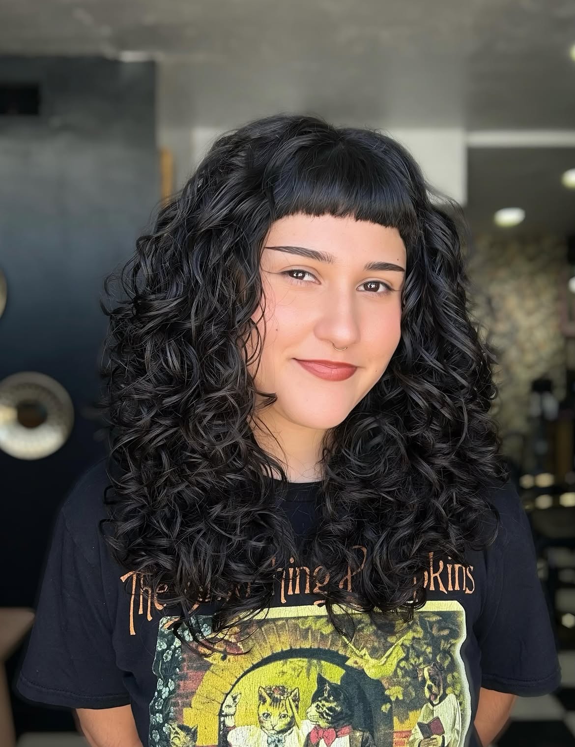 Bold Baby Bangs With Voluminous Curls