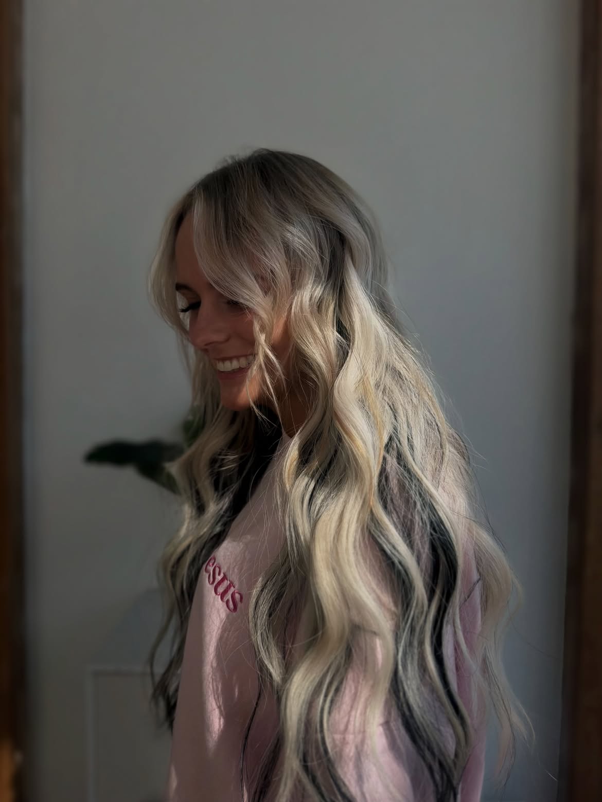 Bold Black and Blonde Lowlights Waves