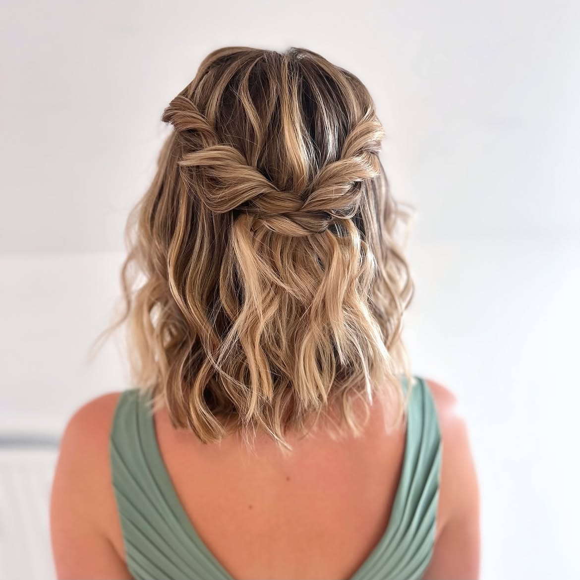 Braided Crown With Beachy Waves