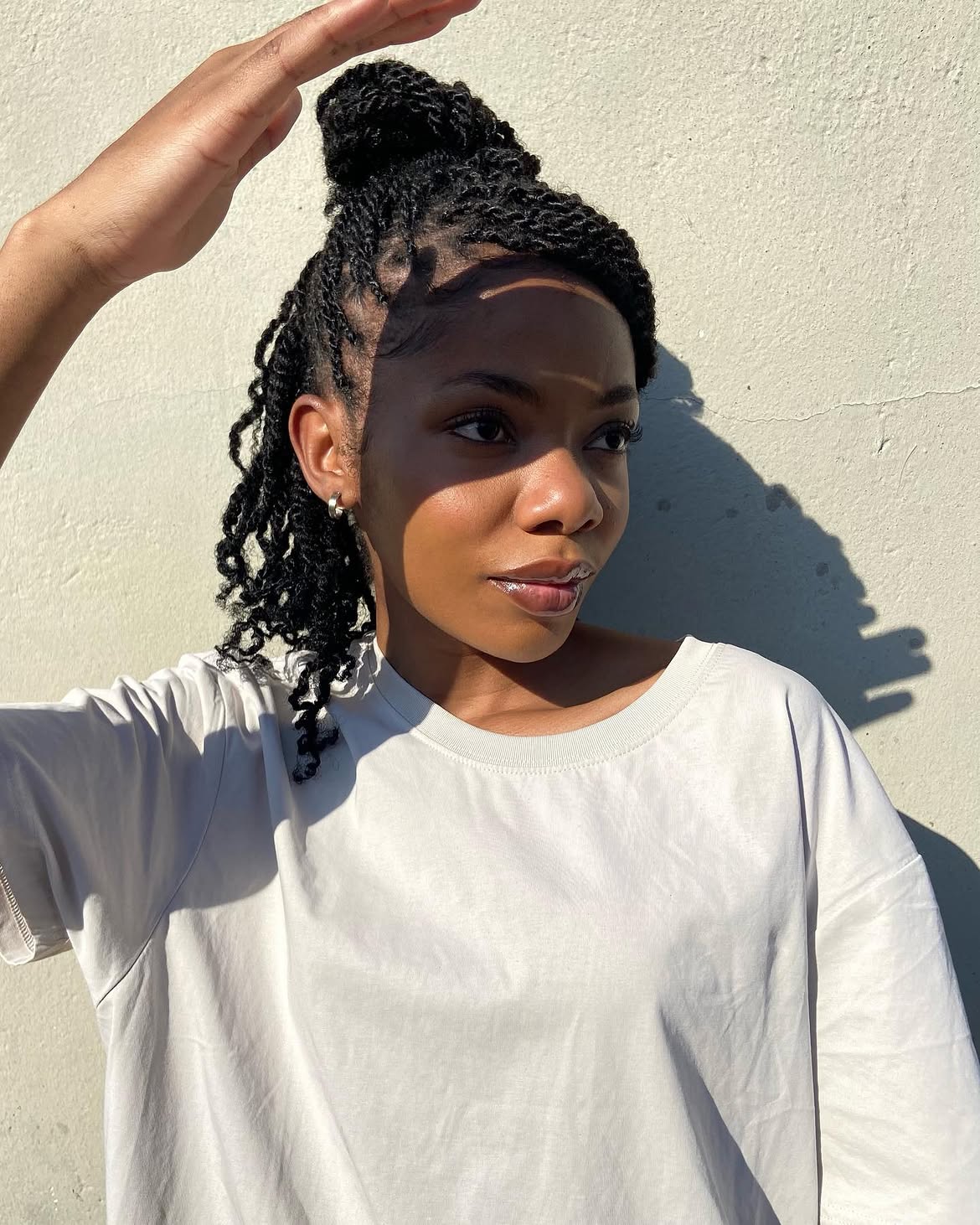 Chic Half-Up Top Knot Mini Twists