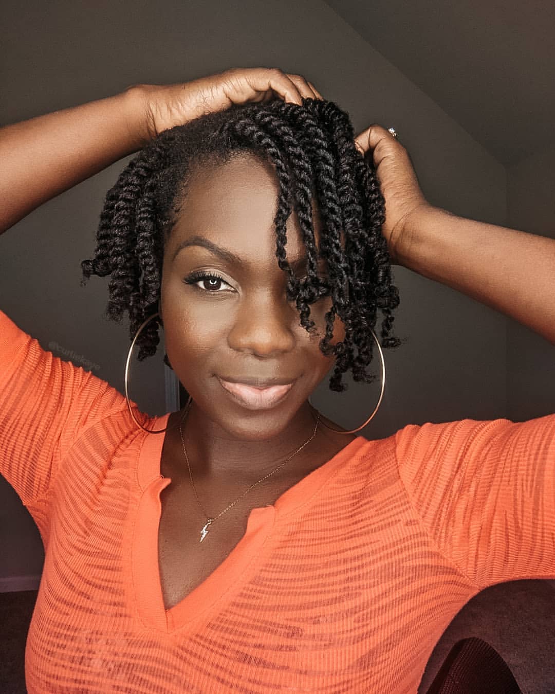 Chic Short Mini Twists With Defined Coils