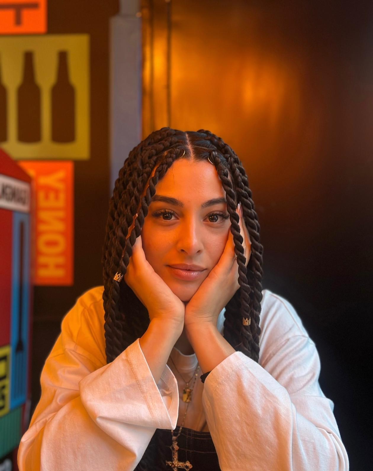 Chunky Twist Braids With Crown Charms