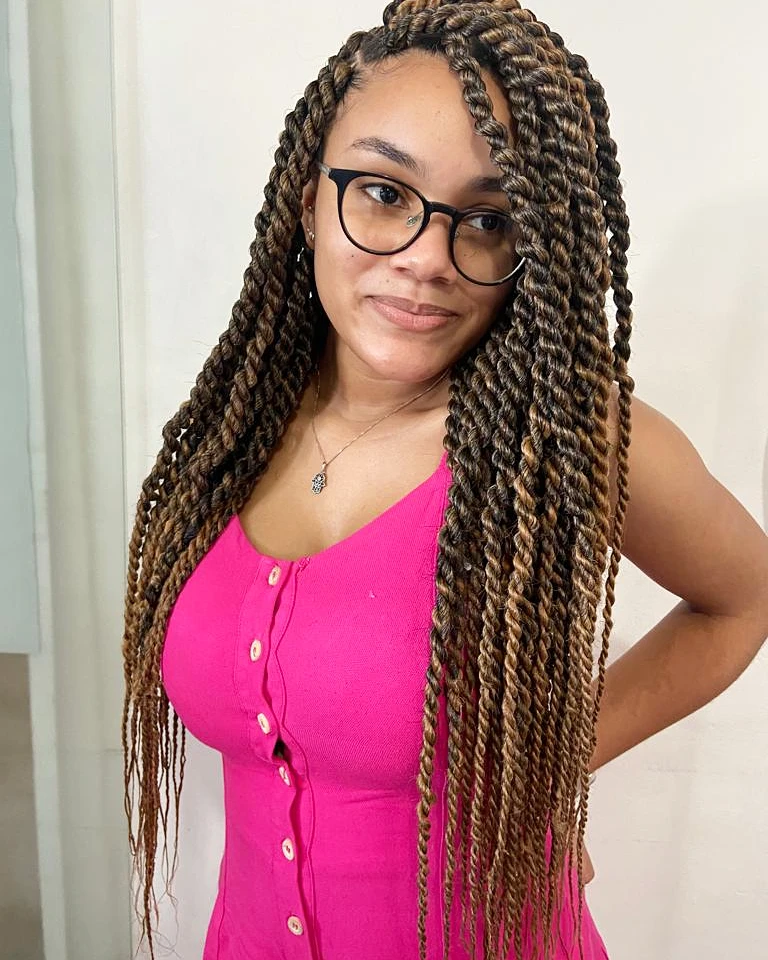 Chunky Two-Tone Twist Braids