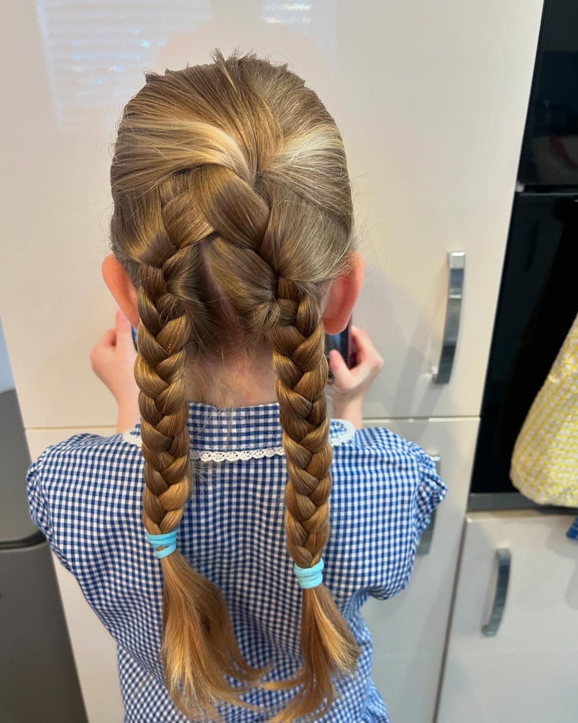 Classic Double French Braids For School Days
