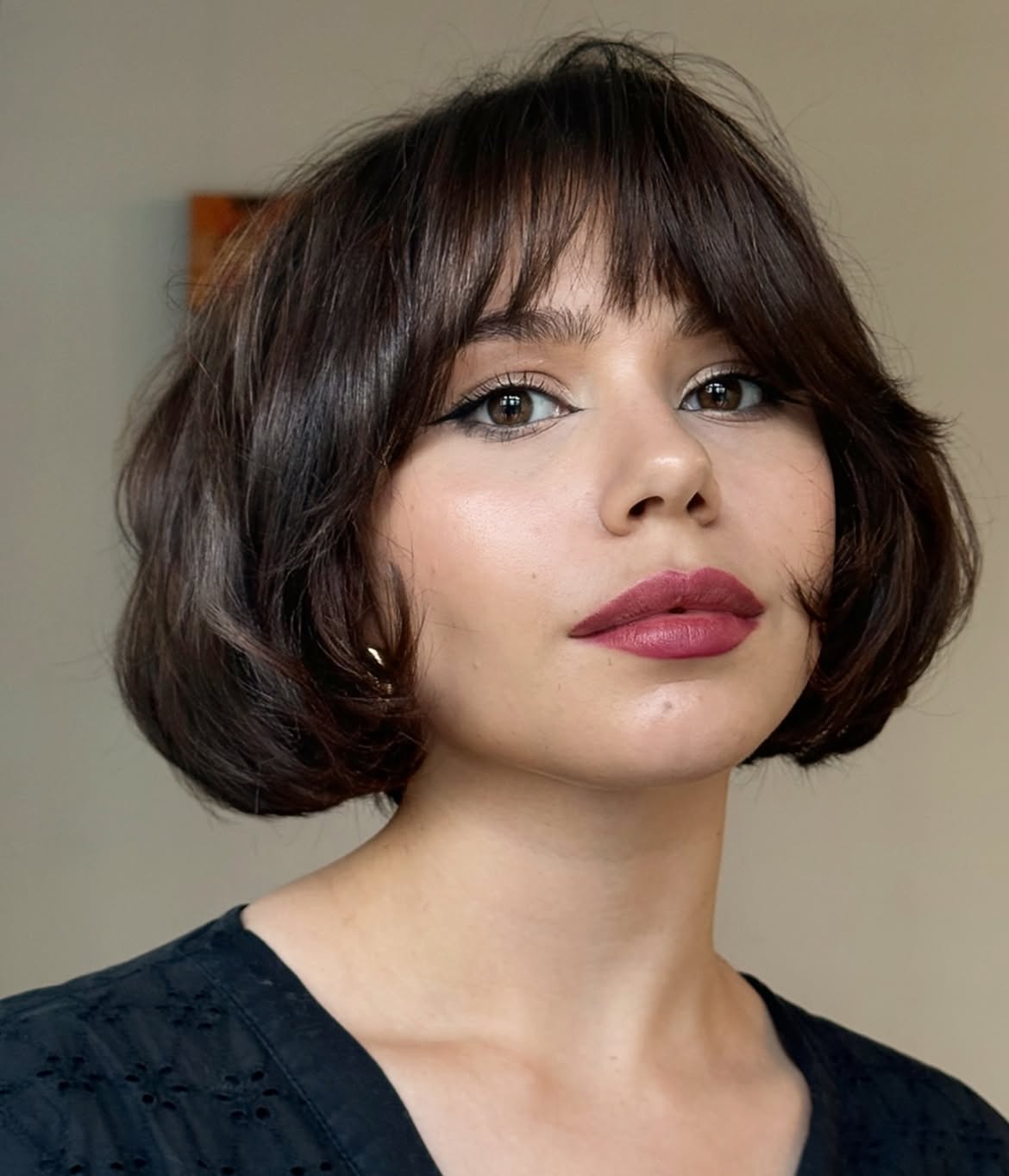 Classic French Bob With Soft Wispy Fringe
