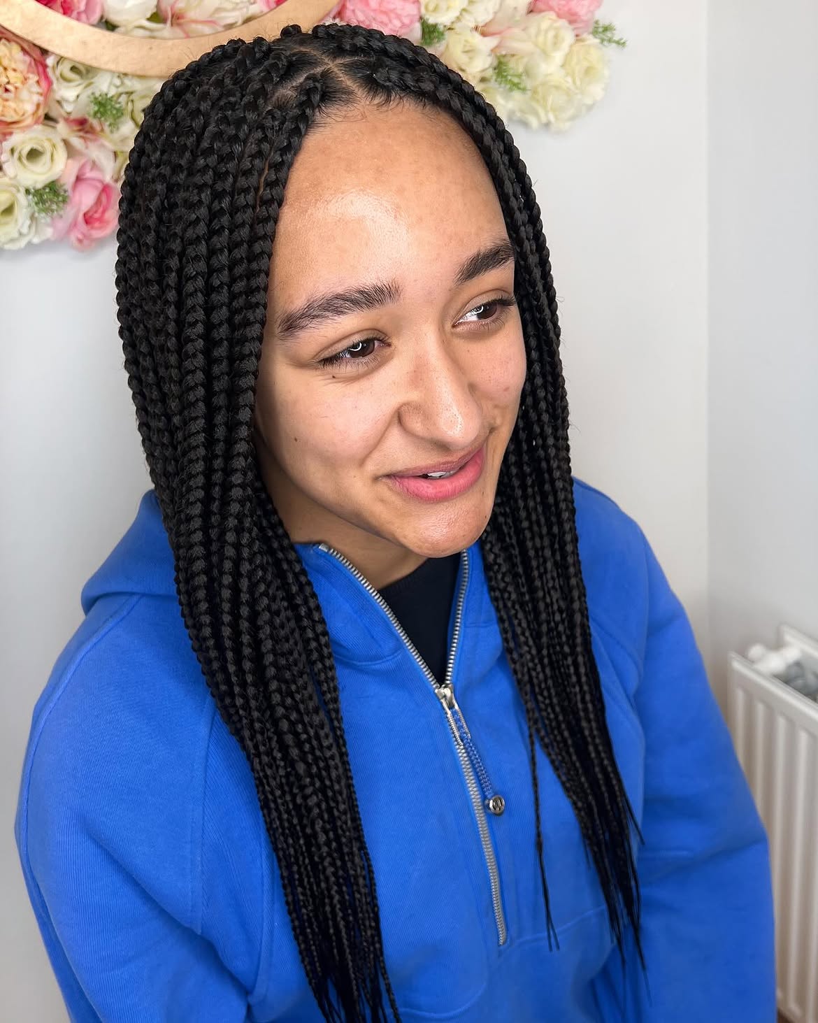 Classic Knotless Box Braids In Jet Black