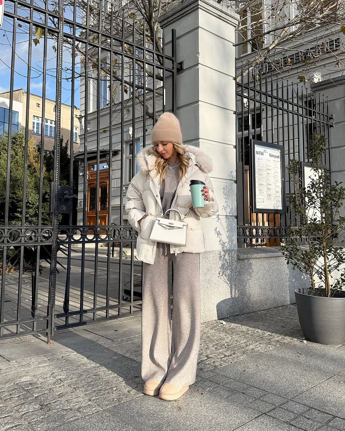 Cozy Puffer Jacket And Knit Lounge Set