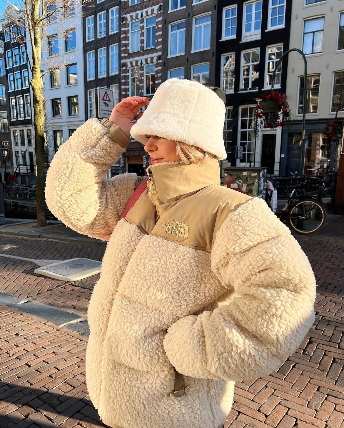 Cozy Sherpa Puffer And Fluffy Bucket Hat