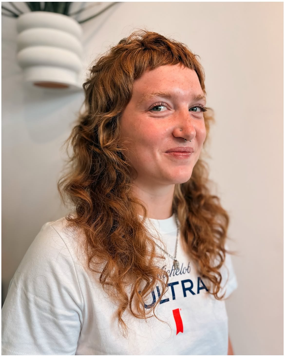 Curly Shag With Textured Baby Bangs