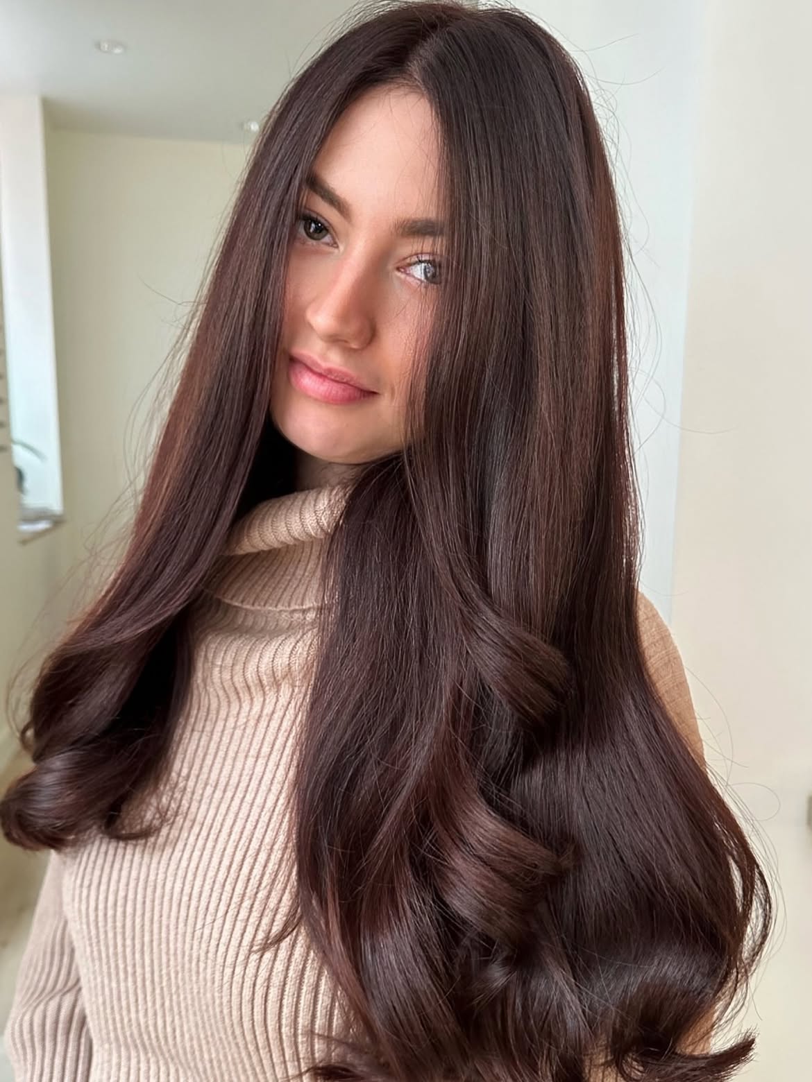 Deep Espresso Waves With Subtle Auburn Undertones