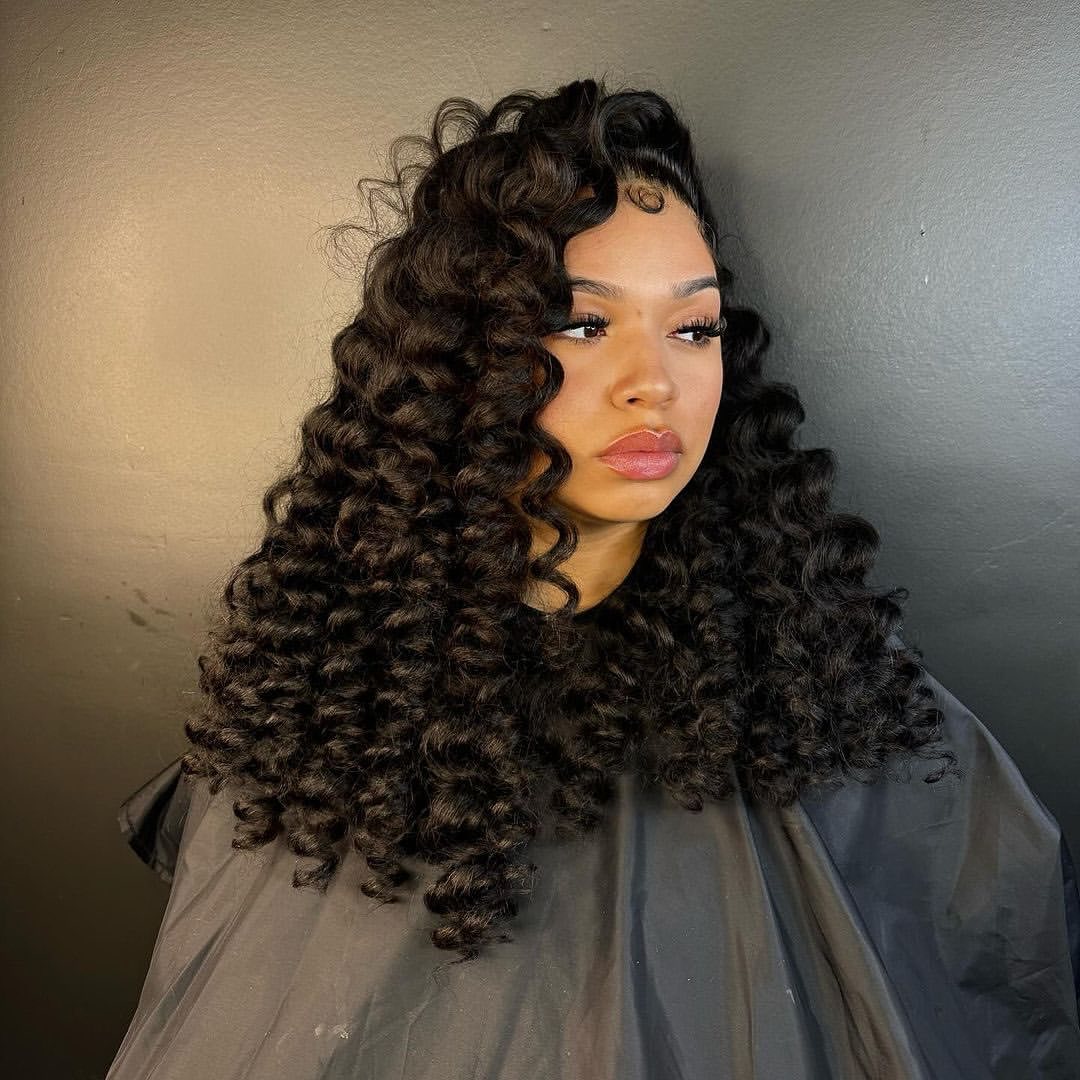 Defined Spiral Curls With Wispy Face-Framing Accent