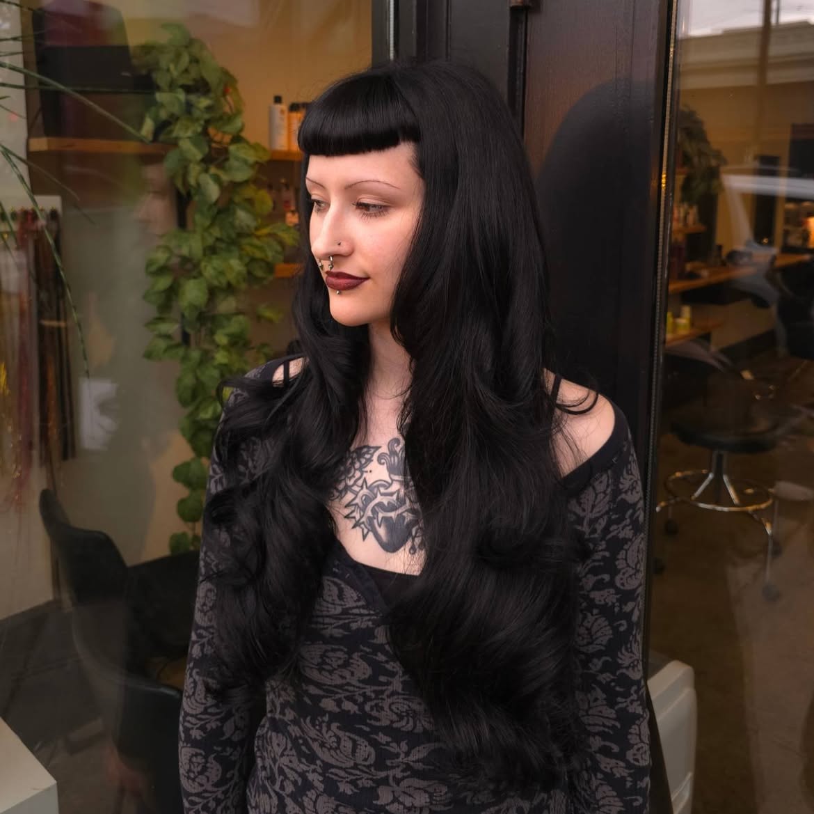 Dramatic Baby Bangs With Voluminous Waves