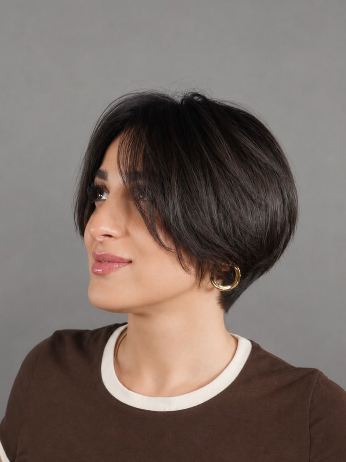 Edgy Dark Bob With Face Framing Layers