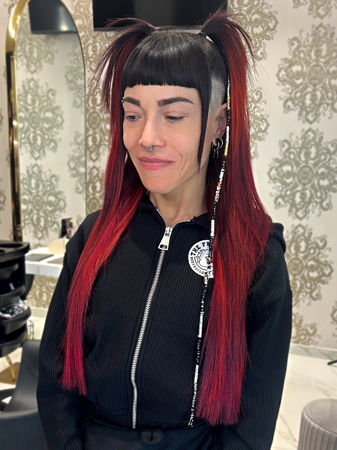 Edgy Double Pigtails With Undercut & Beaded Wrap
