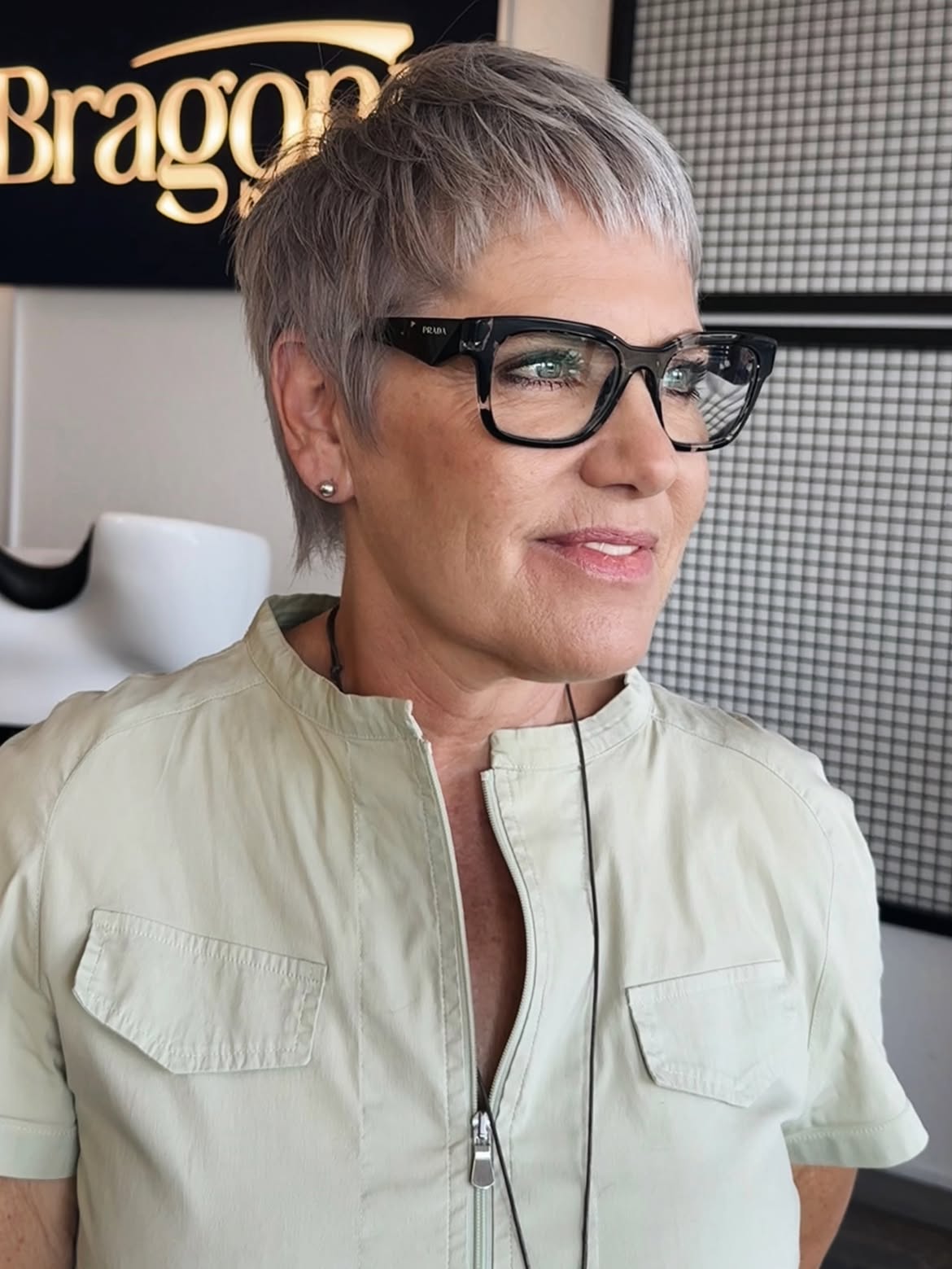 Edgy Textured Pixie With Subtle Silver Tones