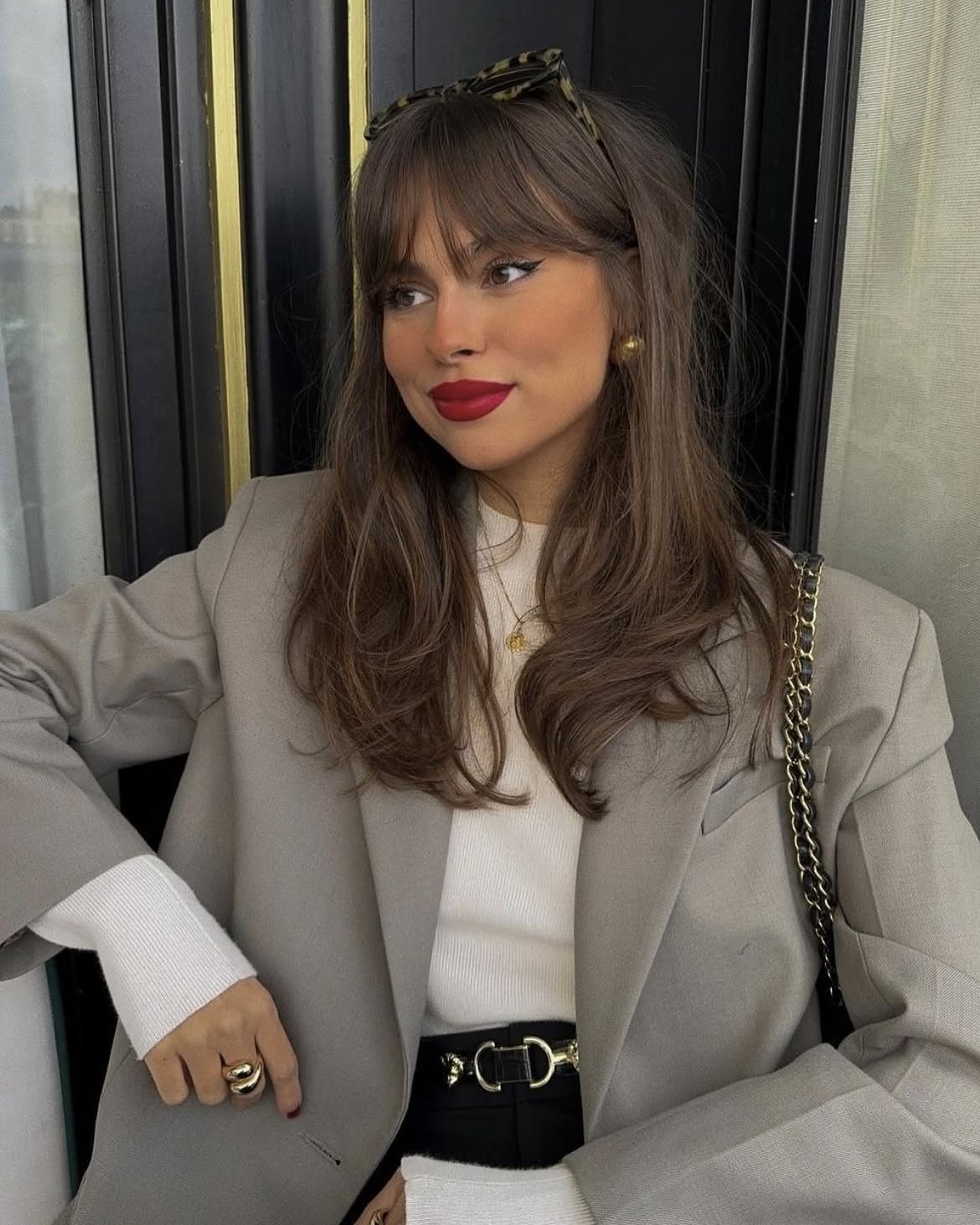 Effortless Curtain Bangs With Soft Beach Waves