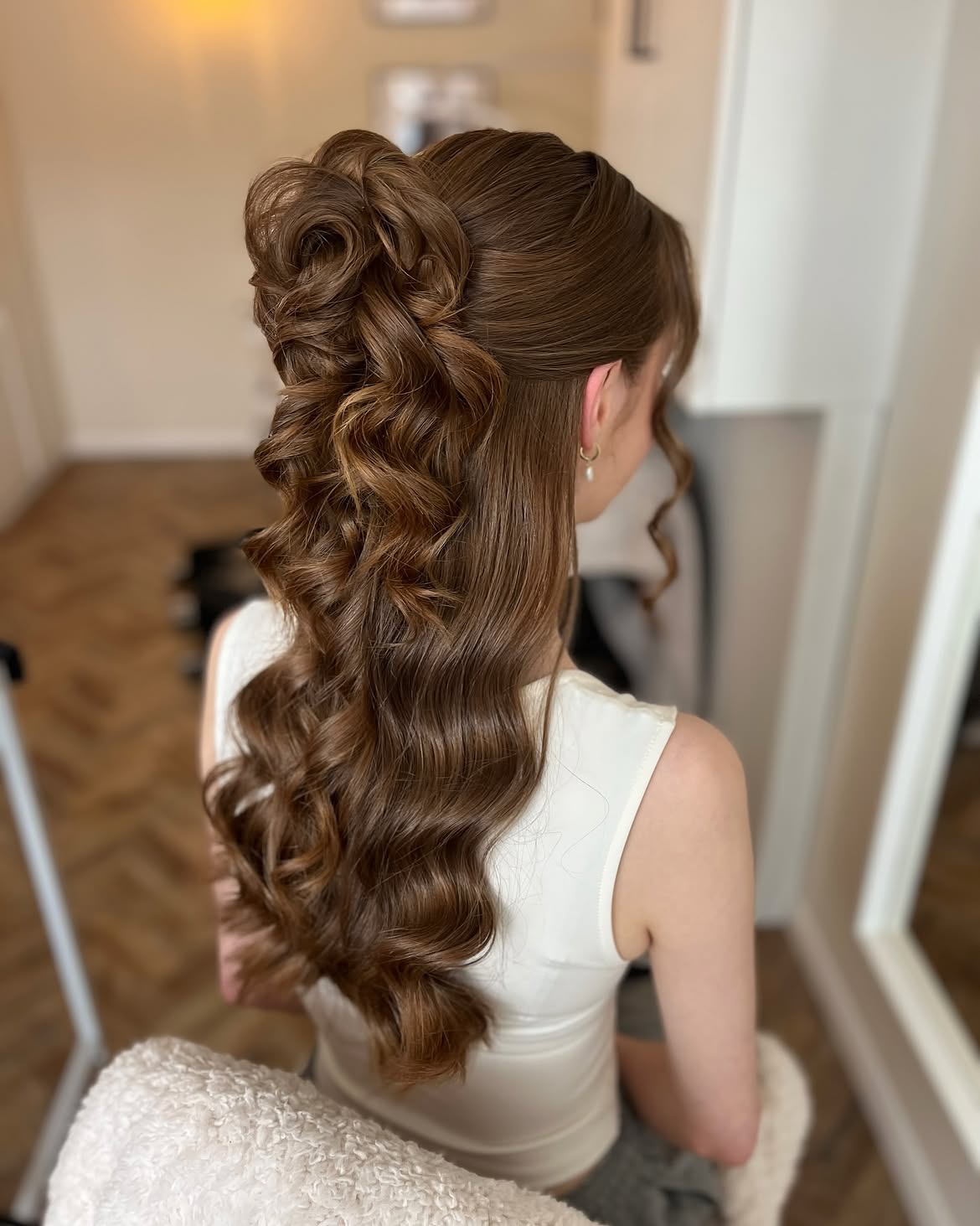 Elegant Twisted Updo With Cascading Curls