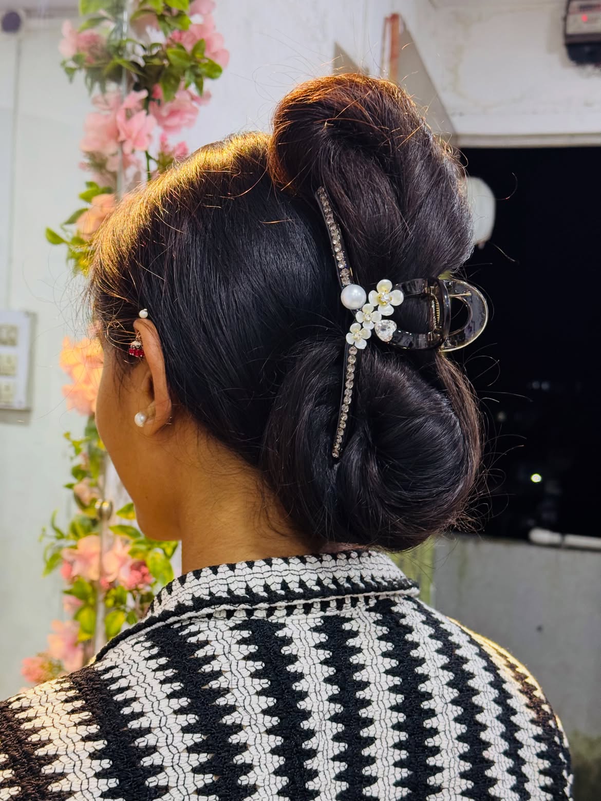 Embellished Claw Clip Updo For Long Hair